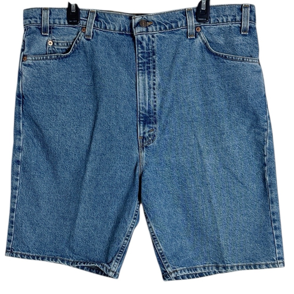 Levi's 505 Vintage Regular Fit Rigid Cotton Blue Jean Shorts Bermuda W42 x L9